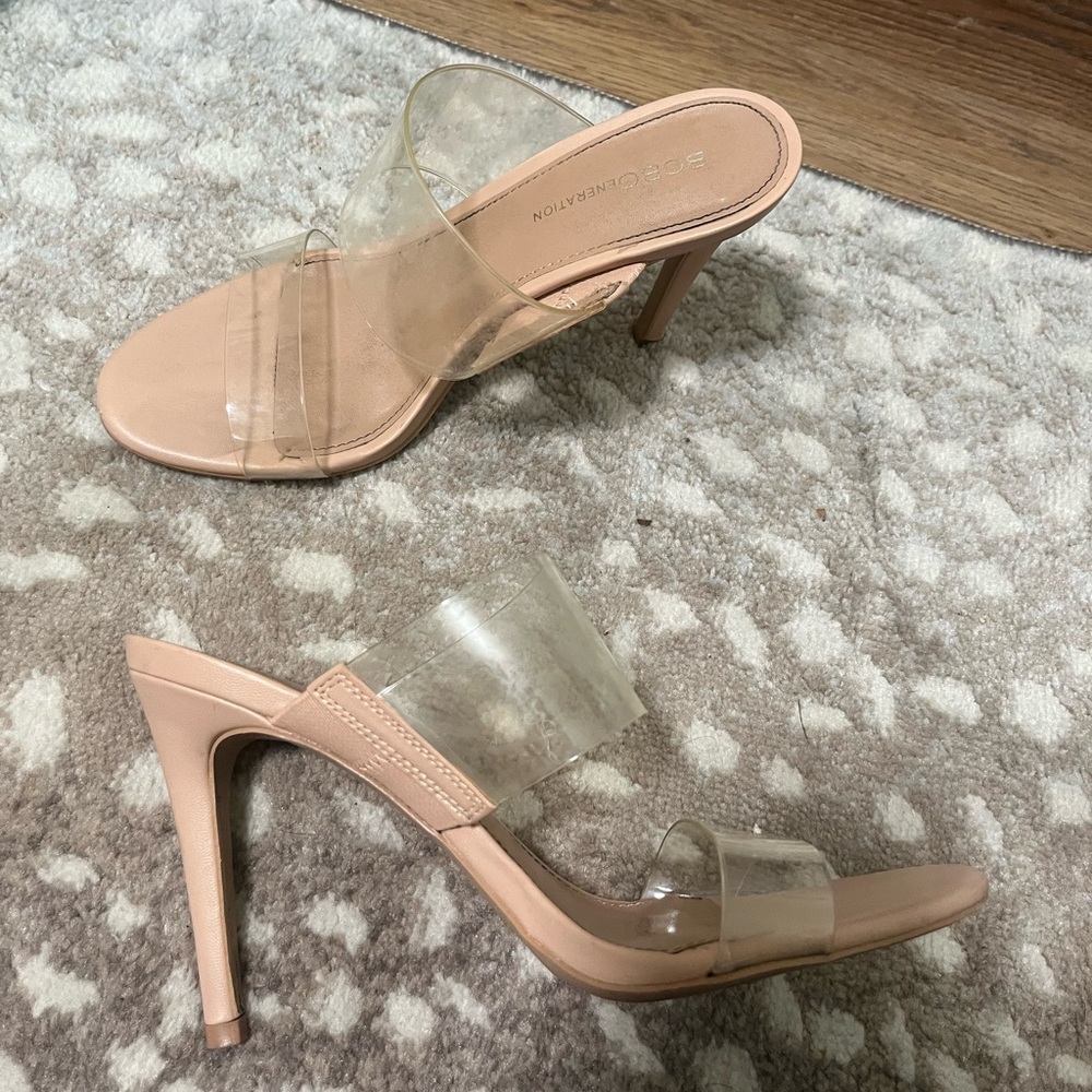 BCBGeneration Acrylic Clear Heels